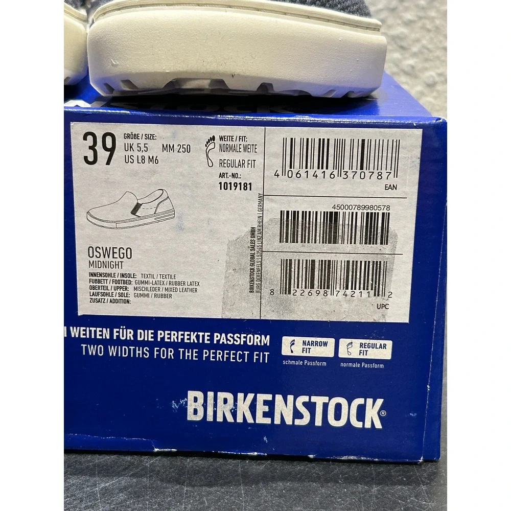 Birkenstock Oswego Textile Midnight Blue EU 39 US L8 M6 Women Men Unisex